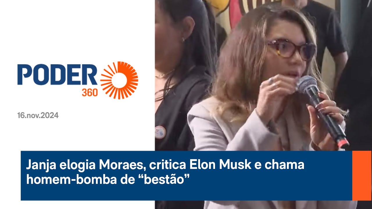 Janja elogia Moraes, critica Elon Musk e chama homem-bomba de “bestão”