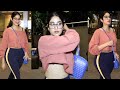 Bomshell Is Back Janhvi Kapoor Purposely Flaunts Her Black B A In Pink Crop Top Snapped At Airport