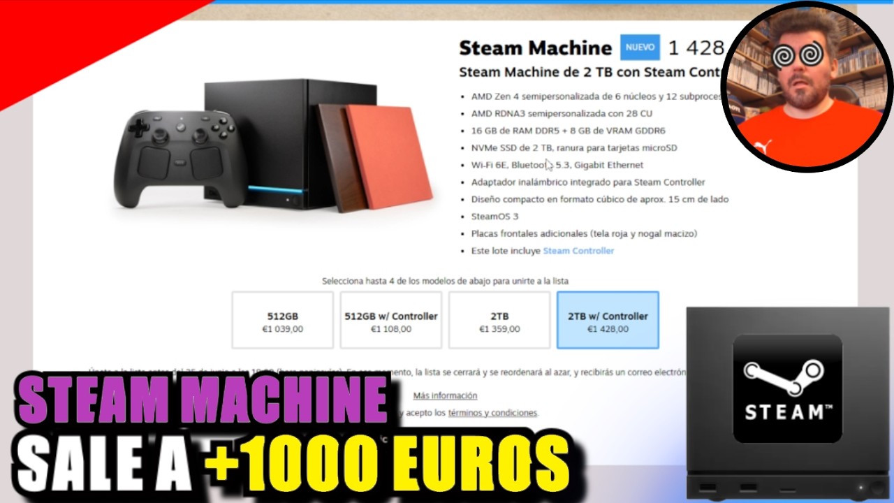 OFICIAL: STEAM MACHINE sale por encima de 1000 EUROS 🖥️ Reservas, Cuándo sale y Opinión del precio
