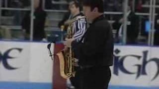 Danny Lerman plays National Anthem on Saxophone
