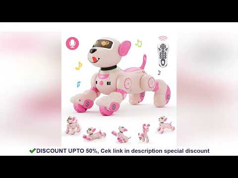 VATOS Robot Dog Toy for Kids Voice 2.4GHz Remote Control Robot Pet Touch Sensor 20+ Mode Puppy Toy f