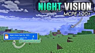Night vision texture pack mcpe 1.20 😍 | Night Vision Mcpe 1.20 [ Render Dragon ] - 100% Working