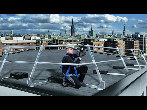 Mauderer Flachdach Absturzsicherung NEO montieren | Flexibel, leicht & modular