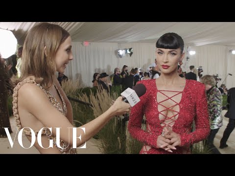 Megan Fox on Her Dracula-Inspired Met Look | Met Gala 2021 With Emma Chamberlain | Vogue