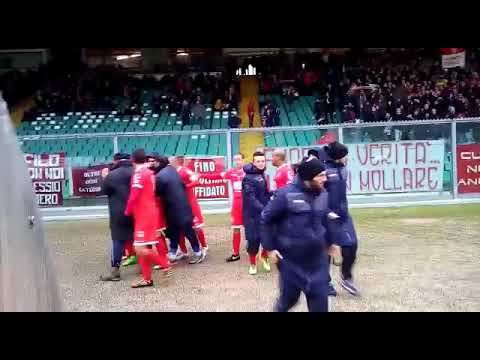 I festeggiamenti per il terzo gol dell'Anconitana