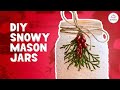 DIY Snowy Mason Jars | How to Make Easy Mason Jar Luminaries