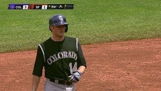 COL@SF: Rutledge doubles to center, plates Morneau