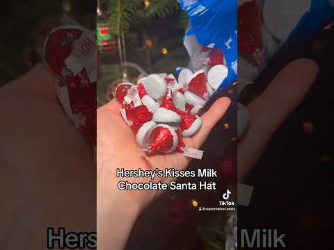 Hershey’s brings back Hershey’s kisses milk chocolate Santa hat.  #hersheys #christmas #chocolate