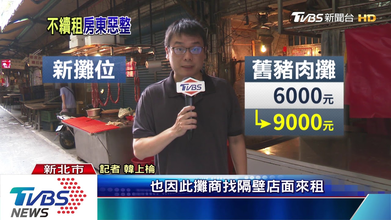 不滿被退租! 房東搗毀豬肉攤、拿傘翻鞋