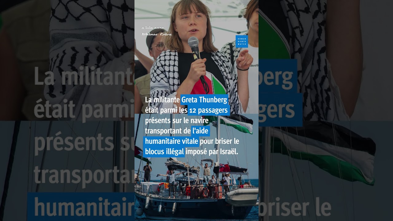 Israël :  Interception du bateau humanitaire Madleen