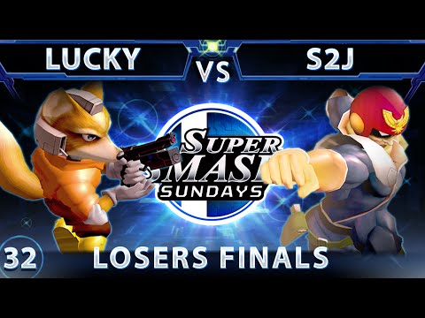SSS 32 - Lucky (Fox) Vs. S2J (Falcon) SSBM - Losers Finals - Smash Melee