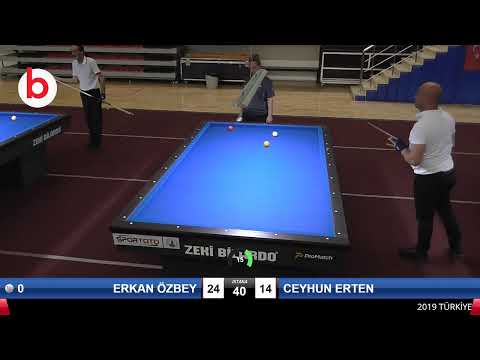 ERKAN ÖZBEY & CEYHUN ERTEN Bilardo Maçı - 2019 TÜRKİYE KUPASI 2.ETAP ERKEKLER-3.ÖN ELEME