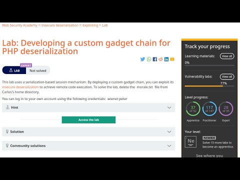 Web Security Academy | Insecure Deserialization | 9 - A Custom Gadget Chain For PHP Deserialization