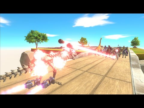 Escape from Deadly Skeleton T-Rex - Animal Revolt Battle Simulator