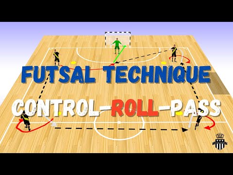 Futsal Technique Training Drill | Control - Roll - Pass