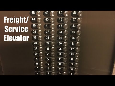 Slow Otis Traction Service/Freight Elevator @ Park Tower - Chicago, IL