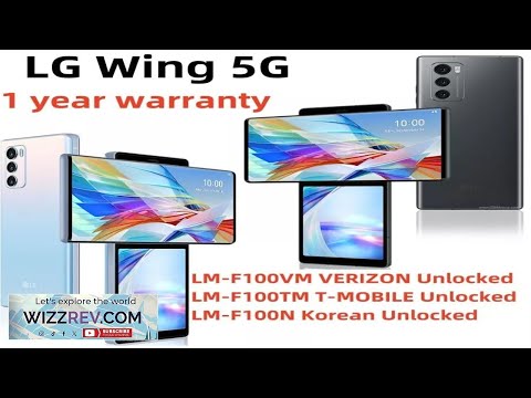 LG Wing 5G LM F100TM F100VM F100N 128GB+8GB 64MP Unlocked Smartphone New Sealed