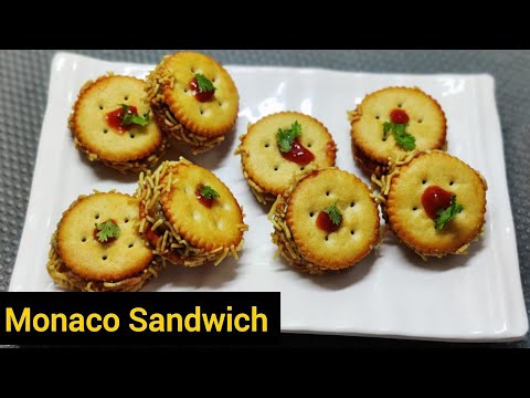 Monaco biscuit Sandwich Recipe Just in 5 Minutes | Party Starter | Fireless Recipe | Cook with Mamta