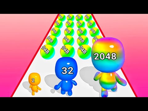 Ball Run 2048 vs Man Runner 2048 - (ASMR Video) Part 1