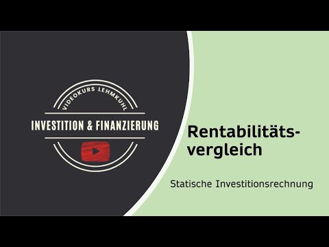 I+F Folge 6 - statische Investitionsrechnung - Rentabilitätsvergleichsrechnung