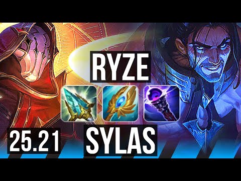 RYZE vs SYLAS (MID) | 9/4/18, 45k DMG | KR Master | 25.21