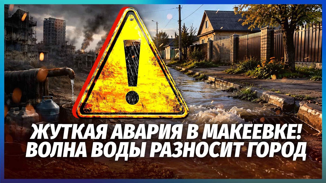 🔥ПІД ДОНЕЦЬКОМ ПОТОП! Вулиці Макіївки ЗАЛИЛО ФЕКАЛІЯМИ І ВОДОЮ. Б'є фонтано?