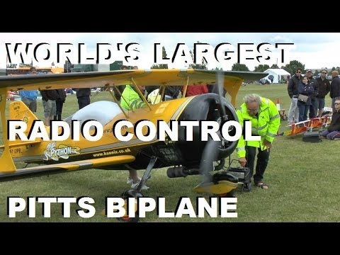 WORLD'S LARGEST 85% RC MODEL BIPLANE (INC. ONBOARD FOOTAGE)