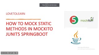 How to mock static methods in mockito in  springboot #java #mockito