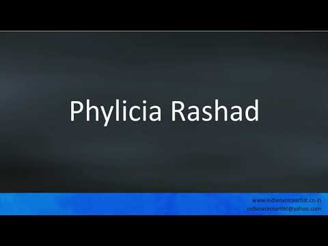 How to pronounce "Phylicia Rashad".