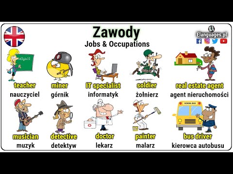 Zawody, prace, profesje po angielsku - Jobs, occupations, professions, works vocabulary in English