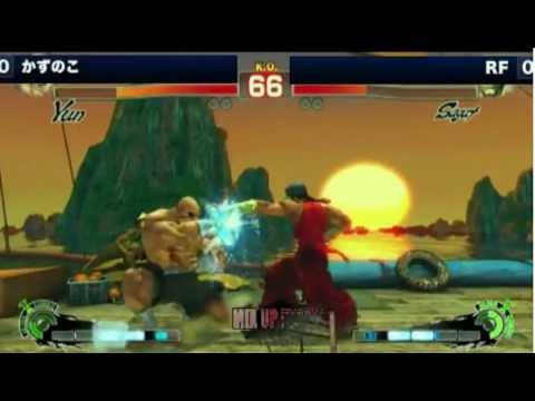 Kazunoko (Yun) vs RF (Sagat) - "Mix Up Night" AE2012 - Top 8