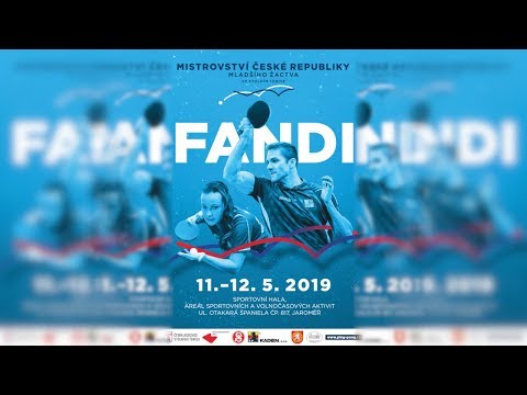 Stůl 1 (odpolední program) – Mistrovství ČR ve stolním tenisu mladšího žactva 2019