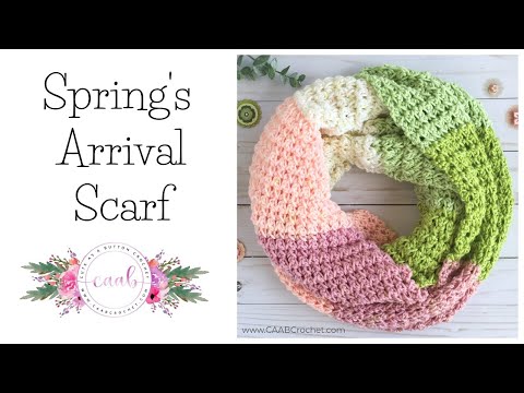 Simple Infinity Crochet Scarf made with size 3 yarn. Soft and Squishy!