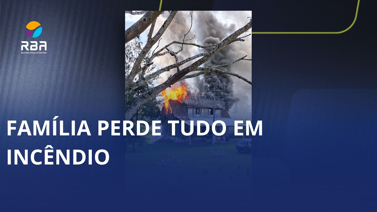 Família perde tudo em incêndio