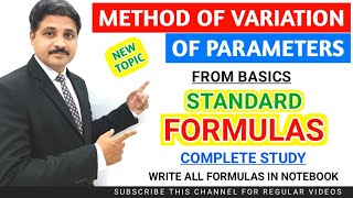 METHOD OF VARIATION OF PARAMETERS LECTURE 1 IN HINDI @TIKLESACADEMY