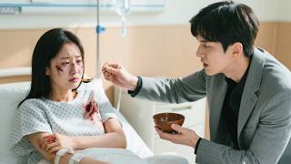 He slapped her into ICU, killed their child with drugs; she faked death, left; he cried at the grave