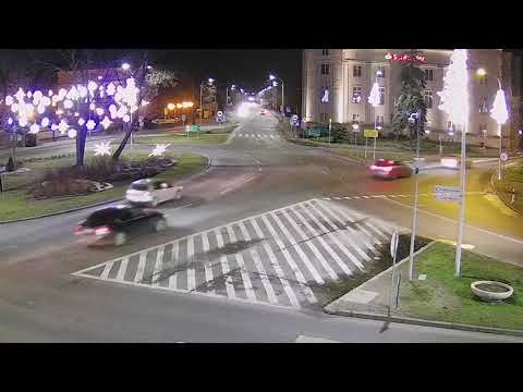 Kolizja na Rondzie Bankowym - BMW i Volkswagen