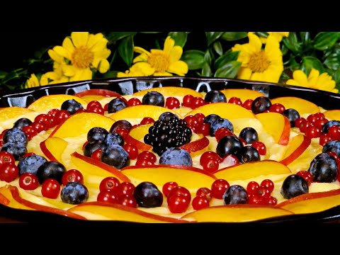 Only wild berries! Summer cake in 5 minutes! You will be surprised how easy this recipe is!