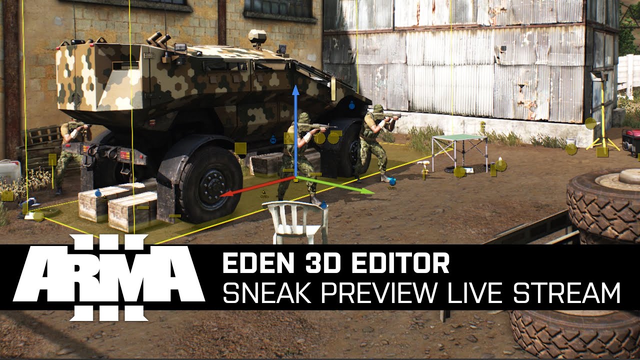 Arma 3 Live Stream - Eden 3D Editor Sneak Preview - YouTube