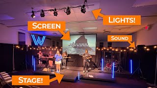 Building a Mobile Audio/ Video / Lighting Setup for Young Adult Ministry