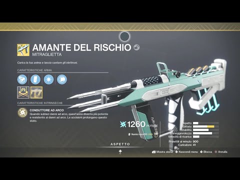 DESTINY2 - AMANTE DEL RISCHIO (mitraglietta) provata in assalti dell'avanguardia