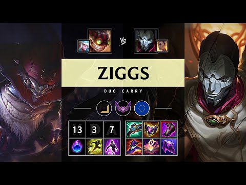 Ziggs Carry vs Jhin - EUW Master Patch 25.13