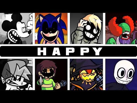 Happy FNF But Everyone Sings It (FNF Mickey Happy But Every Turn a Different Character Sings It)