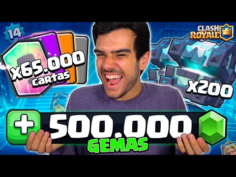 500 MIL GEMAS ABRINDO BAÚS DO REI LENDÁRIO 😱 ZEREI O CLASH ROYALE