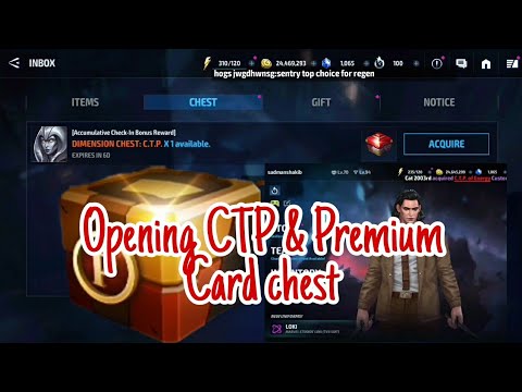 Opening CTP chest and premium card chest||Marvel Future fight||