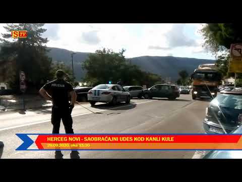 Herceg Novi - saobraćajna nesreća kod Kanli kule 29.9.2020.