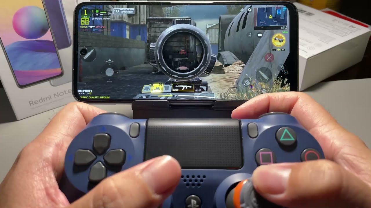 Test Game Call Of Duty On Xiaomi Redmi Note 10 5G with PS4 Controller