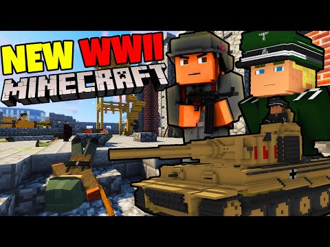 Epic NEW Minecraft WORLD WAR 2 Battle Simulator! - Minecraft: Blockfront WWII Mod