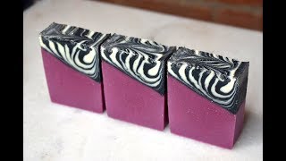 Zebra Glam Cold Process Soap Design Tutorial