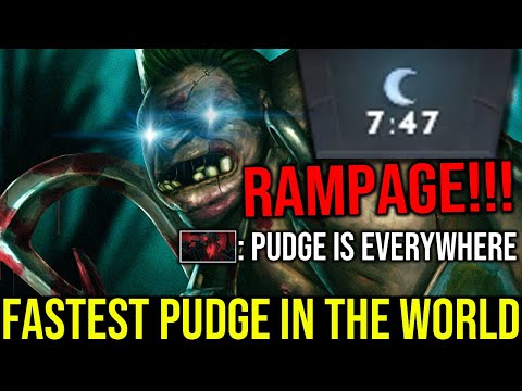FASTEST PUDGE IN THE WORLD!! 7MINS RAMPAGE Rotate everywhere!!!
